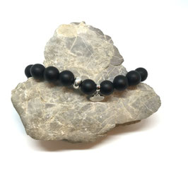 ONYX  matt Armband mit Rondell