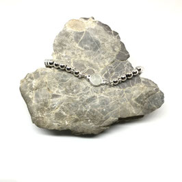 Silber Armband mit Monstein weiß VB