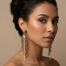 Boho Ohrstecker Madita Nut/weiss Indian Spirit