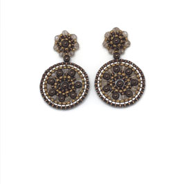 Boho Ohrstecker  Marie Mokka-Nut-silber