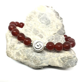 Karneol Armband mit Schnecke