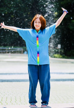 ◆受注製作販売　レインボーファスナーTシャツ