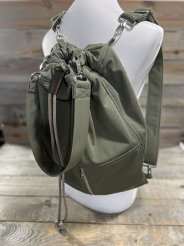 ELBBÜDEL  in SOFTSHELL LIGHT OLIV mit Band in SAHARA oder BRAUN