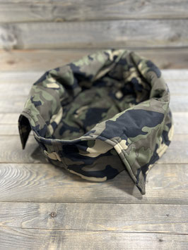 ELBBUDEN´s KLETTFUTTER zur DOGGy BAG in Softshell CAMOU oliv in Gr M