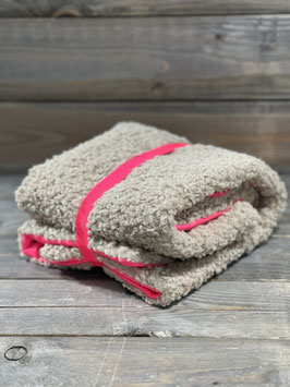 ELBBUDEN´s ELBdeek SOFT in TEDDY BEACH mit PINK     GR 60x70cm