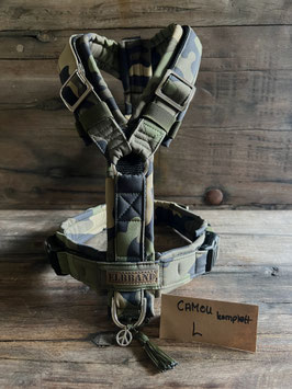 ELBBUDEN´s ELBgschirr : Geschirr in Softshell CAMOU komplett    GR L