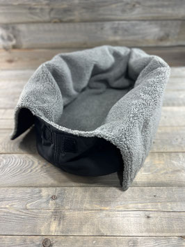 ELBBUDEN´s Klettfutter für die DOGGy BAG in Möbelteddy GRAU