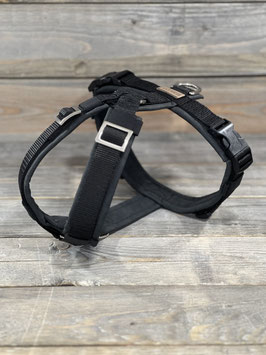 GESCHIRR EASY in ALCANTARA schwarz mit Gurtband Schwarz