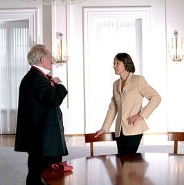 Laurence Chaperon - Johannes Rau, Bundespräsident (1999 - 2004), mit seiner Frau Christina Rau, 2002