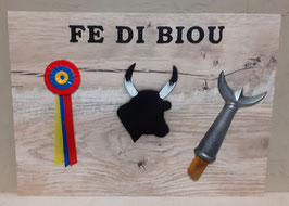 CADRE MURAL FE DI BIOU DEVISE ET TRIDENT
