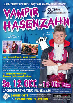 Vampir Hasenzahn • 12.10.2025 • 16:00 Uhr • Dachbodentheater Bruck a. d. Mur (Einlass 15:45 Uhr) • Freie Platzwahl