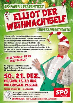 Elliot der Weihnachtself • 21.12.2025 • 15:30 Uhr • Kultursaal Passail (Einlass 15:15 Uhr) • Freie Platzwahl
