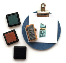 Stempel »Moin aus HH« (dreiseitig)