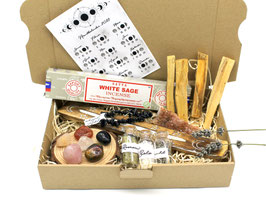 Mondphasen Mystery Box S Kristalle Palo Santo Kräuter Trommelsteine Ritual Kit Vollmond Neumond Mondkalender 2023