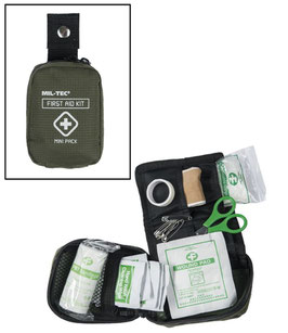 MIL-TEC FIRST AID Pack Mini OLIV oder ROT