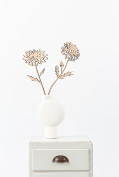 Dahlia wood sculpture