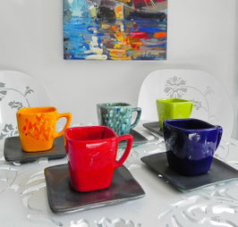 Juego de Tazas Cuadradas
