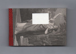 Notizbuch (Unikat, Handheftung) mit historischem Stahlstich auf Vorder- und Rückseite bezogen
