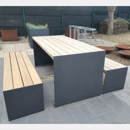 TABLE PIQUE NIQUE Acier & Bois EMPORIA