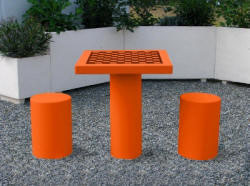 TABLE DAMIER BÉTON