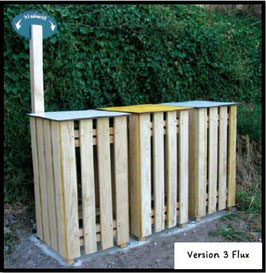 Corbeille CARRÉE TRI SELECTIF 100L - 2 ou 3 FLUX