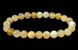 Bracciale in opale giallo sfere da 6mm