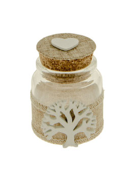 Barattolo in vetro con albero della vita