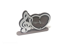 Orologio bomboniera cuore e chiave di violino