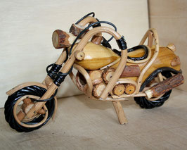 Motocicletta in legno di teak