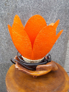 Lampada mano in preghiera con fiore piccola