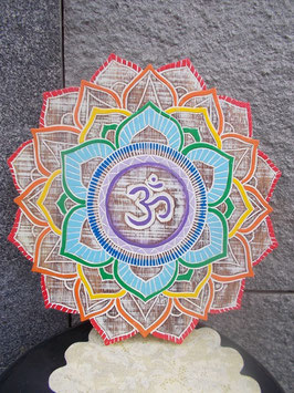 Pannello in legno fior di loto 7 chakra
