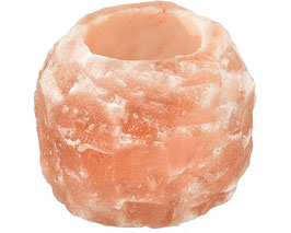 Portacandela in sale rosa dell'Himalaya