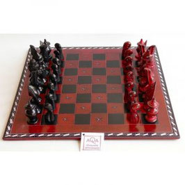 Scacchiera Escher rossa e nera