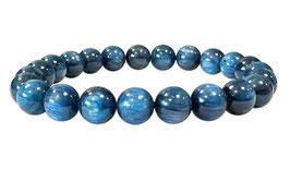 Bracciale in pietra di cianite blu AA riscaldata