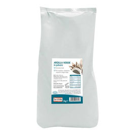 Argilla verde in polvere essiccata al sole. 3kg.