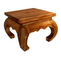 Tavolino opium in teak quadrato