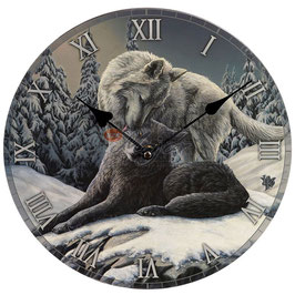Orologio due lupi