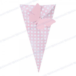 Cono portaconfetti con farfalla rosa
