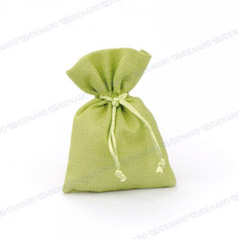 Sacchetto in juta verde con tirante 13 cm