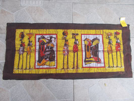 Batik africano giallo con donne