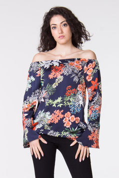 Camicia no spalle base blu