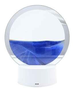 Lampada di sabbia rotonda blu