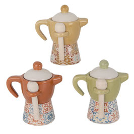 Zuccheriera Corinto moka in 3 colori assortiti