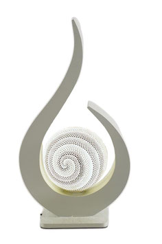 Lampada etnica fiamma stile tribale con sfera a vortice