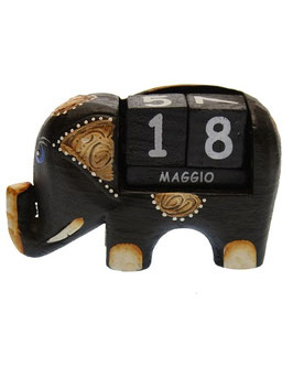 Calendario elefante indiano decorato