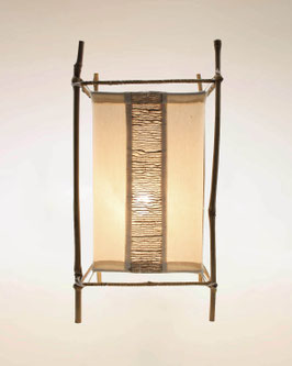 Lampada giapponese in legno di bamboo e sandalo