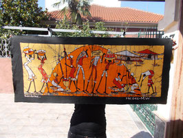 Batik africano persone nel sole