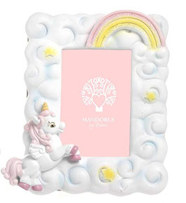 Portafoto unicorno arcobaleno rosa