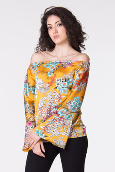 Camicia no spalle base senape