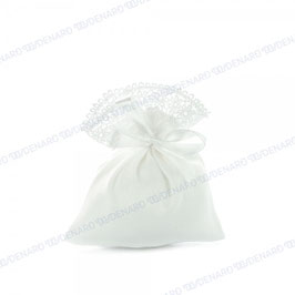 Sacchetto macaramè bianco piccolo